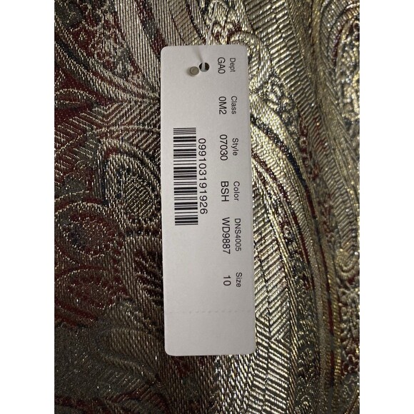 NEW J. Crew Cate Sleeveless Top 10 Silk Gold Paisley - Picture 4 of 8